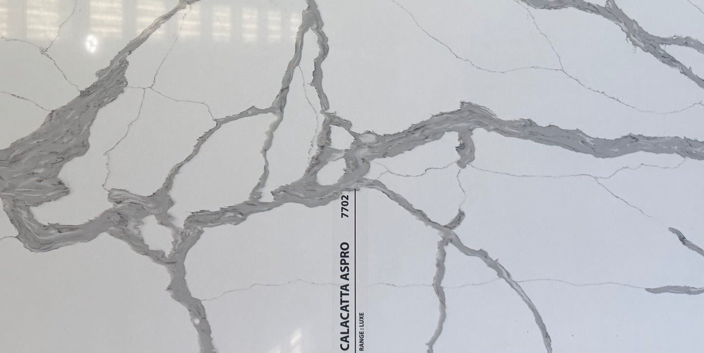ZERO 7702-Calacatta Aspro Zero Silica Rectangle Stone
