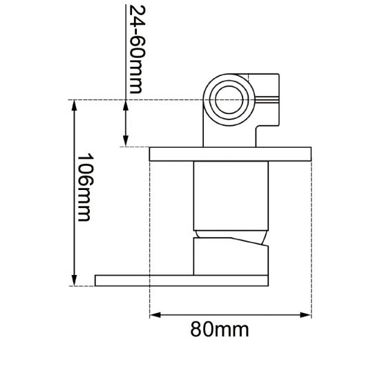 OX0126-2-80.ST-NB PIN Series Wall Mixer ( CLPM Internal Mixer Sold Separately))