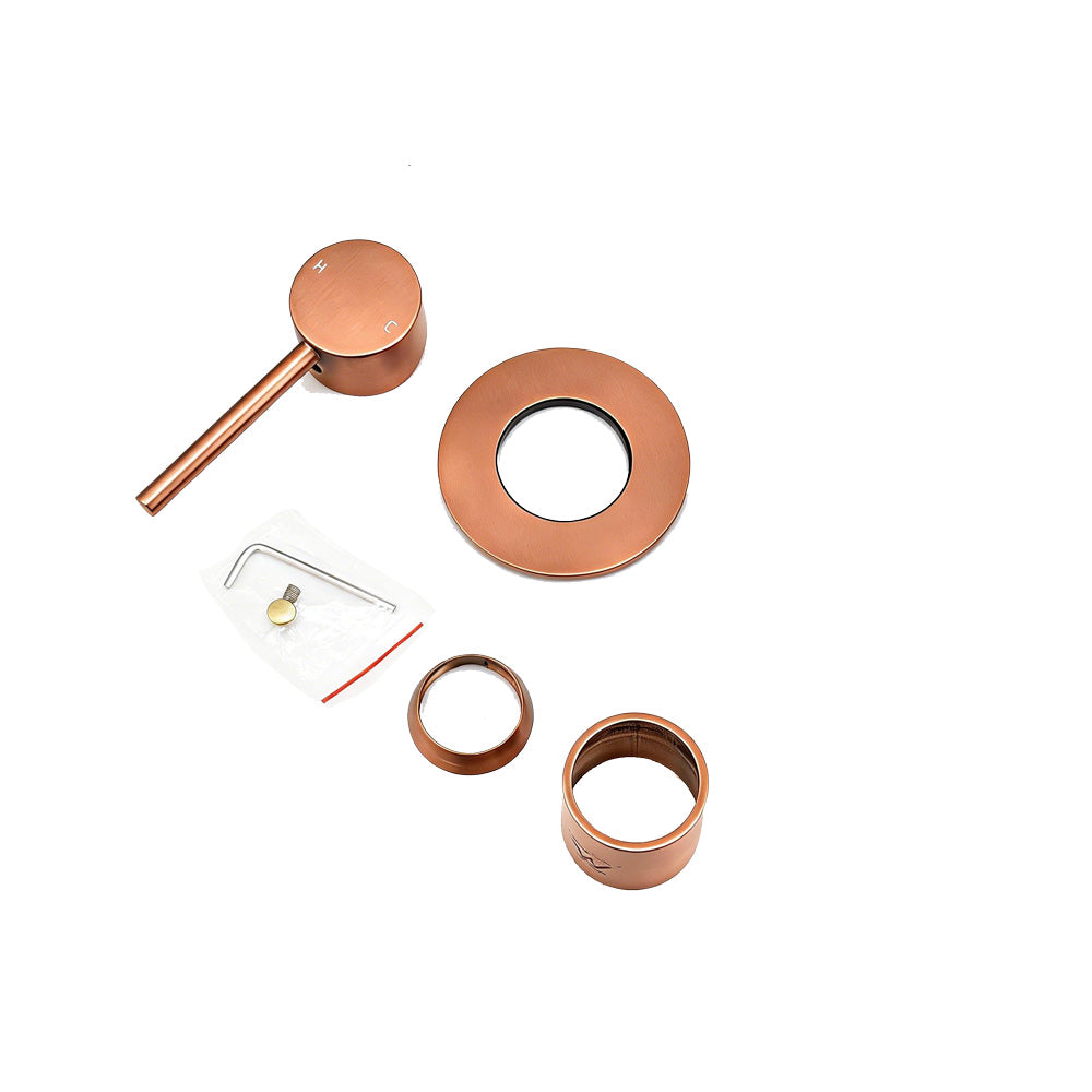 BUCP0126-2-80.ST-NB LUCID Round PIN Brushed Copper Trim Kit only (CLPM Wall Mixer Separatly)