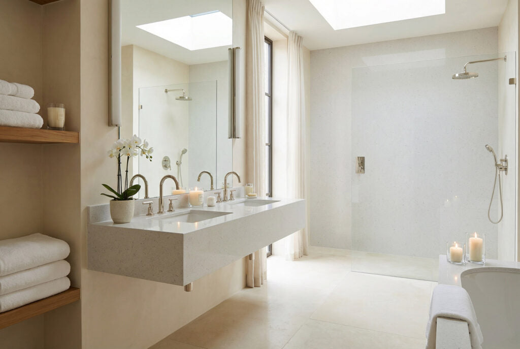 1001F White Speckled Xero Engineered Stone