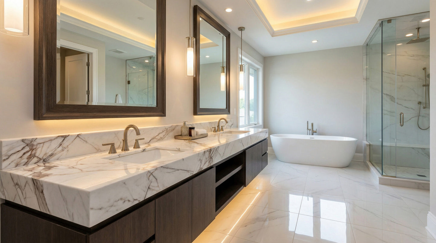 KY015 ZERO SILICA White with Grey Veining Rectangular Engineered Stone