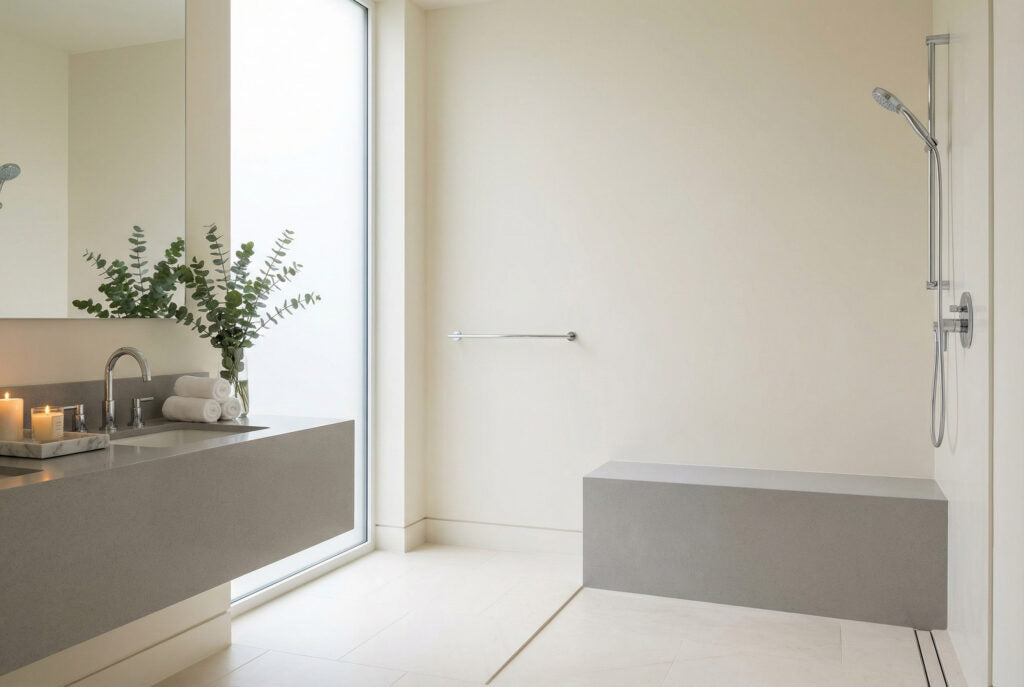 2007F ZERO SILICA Light Grey Rectangular Engineered Stone