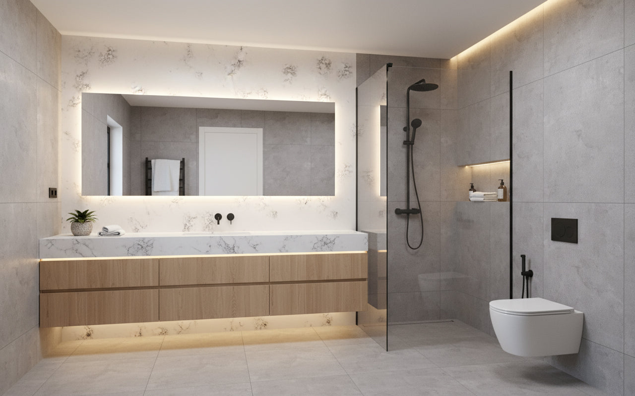 9018 ZERO SILICA White Rectangular Engineered Stone Slab