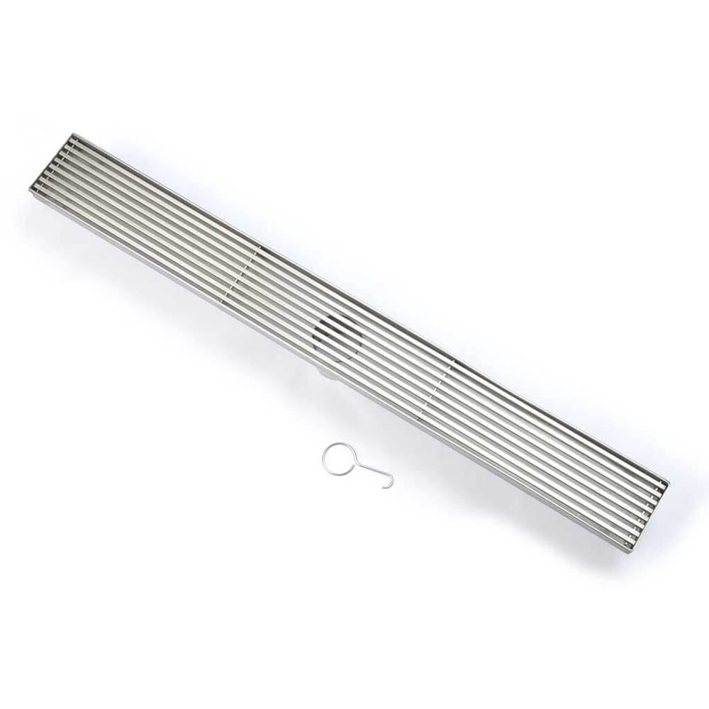 LGFD Shower Drain Chrome Chrome Linear Floor Mount Shower Grate, Floor Waste