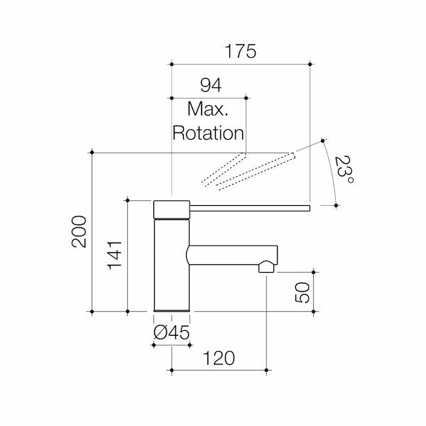 Pin Lever Chrome plated Chrome Basin Mixer
