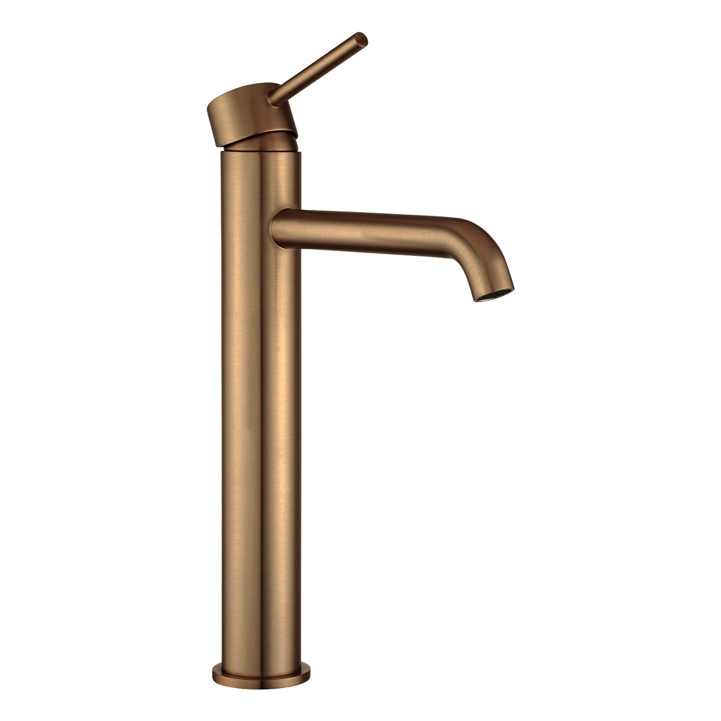 BUCP0151.BM PIN Series Brushed Copper Round Tall Basin Mixer