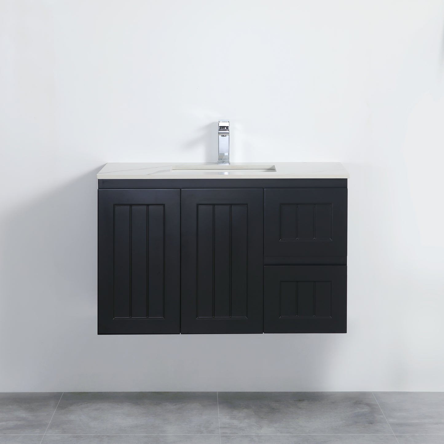 AC94RW-MW Acacia Matte White Rectangular Wall hung Vanity