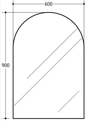 AR6090PM Aura Arched Wall Mounted Mirror