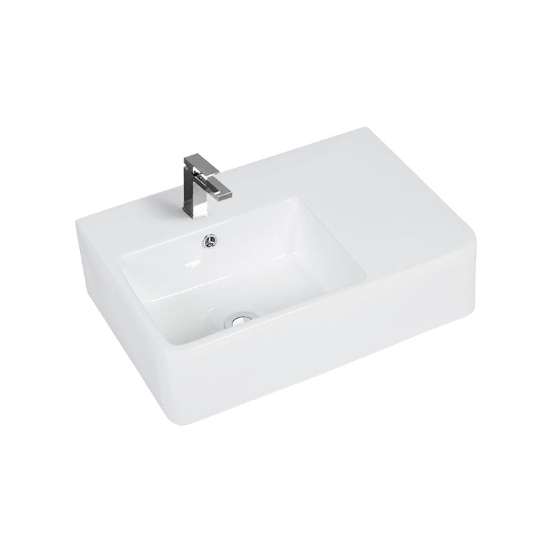 B35L Gloss White Rectangular Wall hung Basin