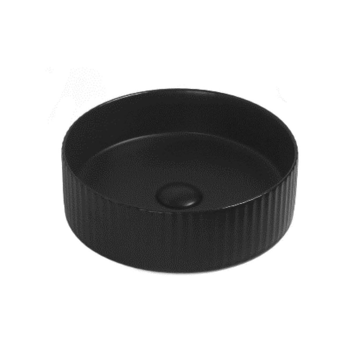 BEL3636-MB Matte Black Round Above Counter Basin