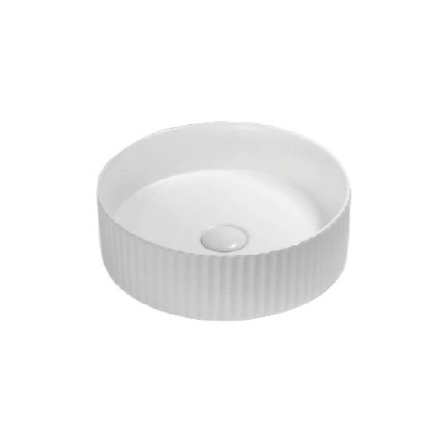 BEL3636-MW Bellevue Matte White Round Above Counter Basin