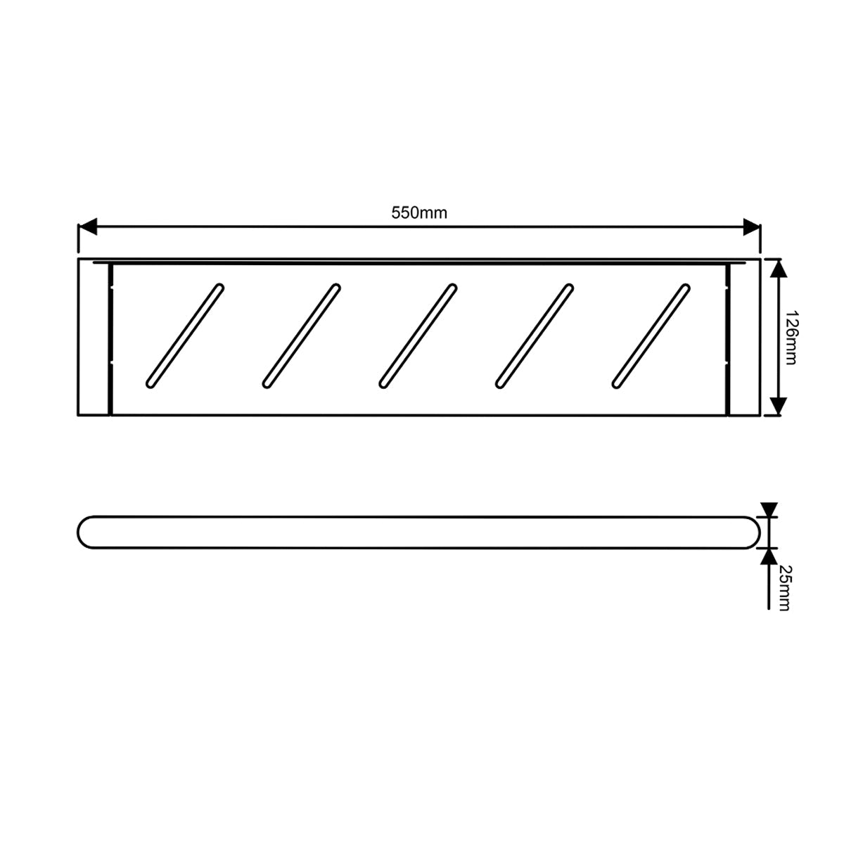 BUYG6514.TR RUSHY Brushed Brass Wall Mounted Shelf