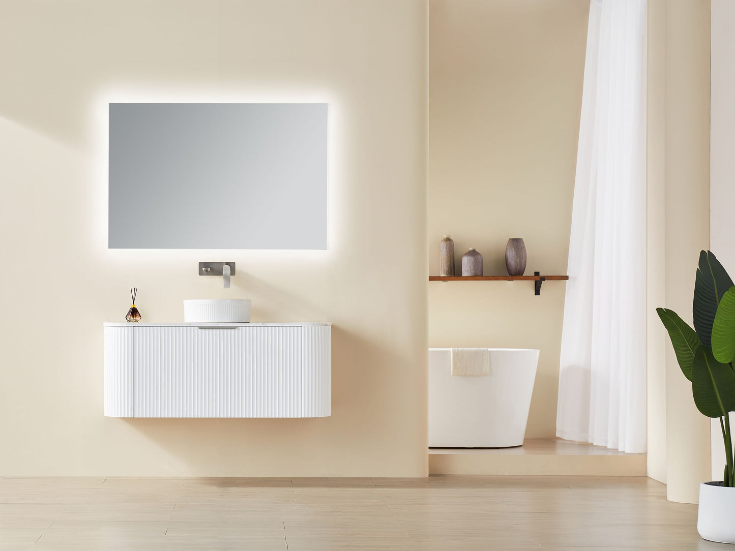 CA1200W-MW Avalon Matte White Rectangular Wall hung Vanity