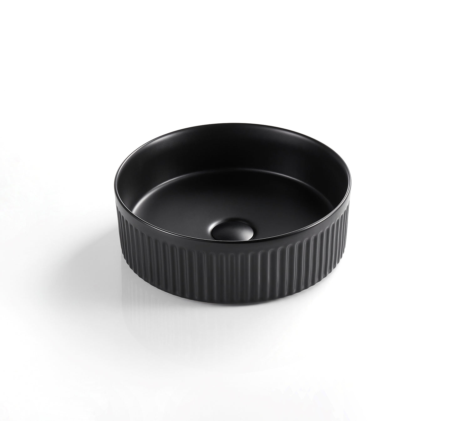 CA410R-MB Cascade Matte Black Round Above Counter Basin