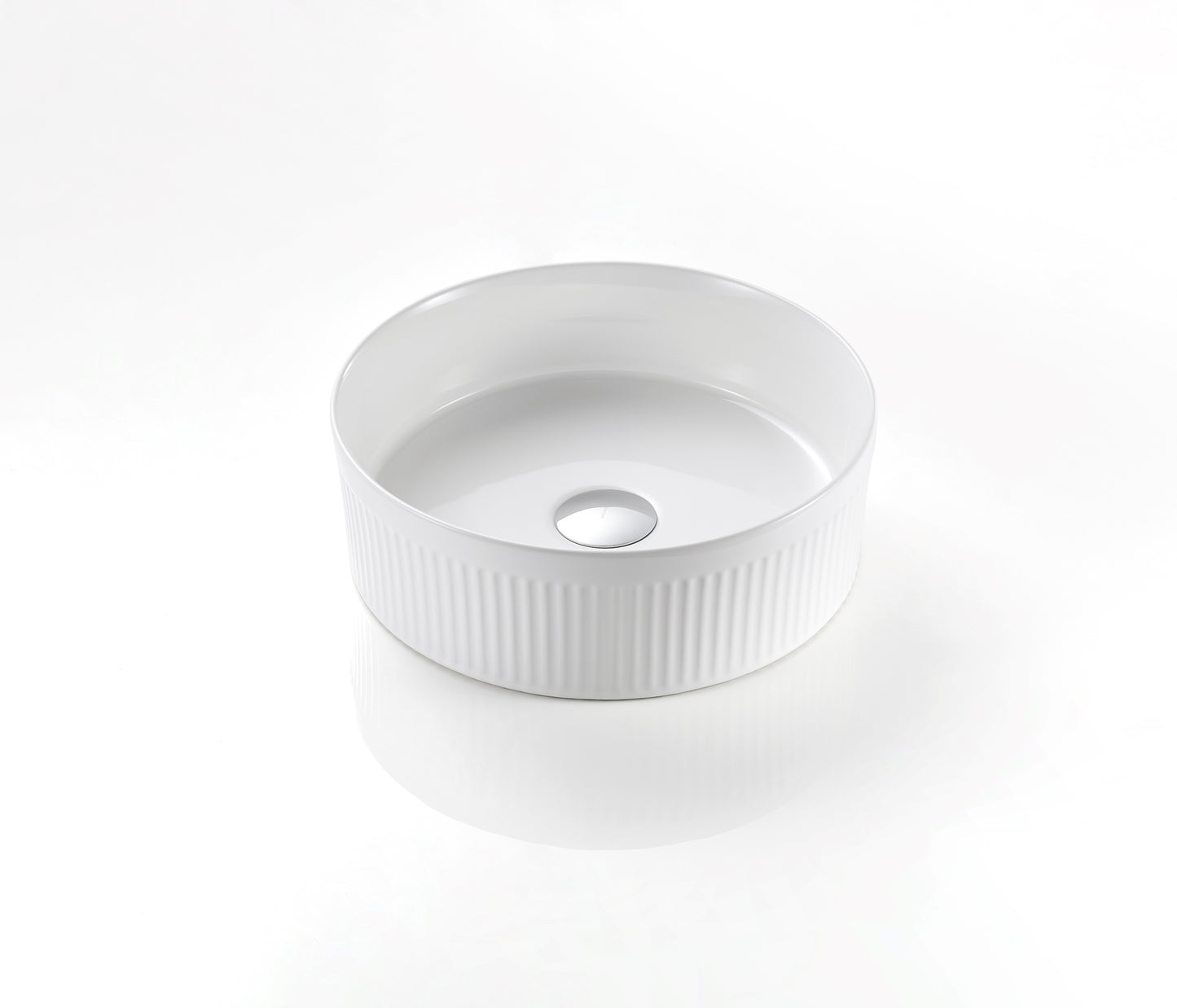 CA410R-MW Cascade Matte White Round Above Counter Basin
