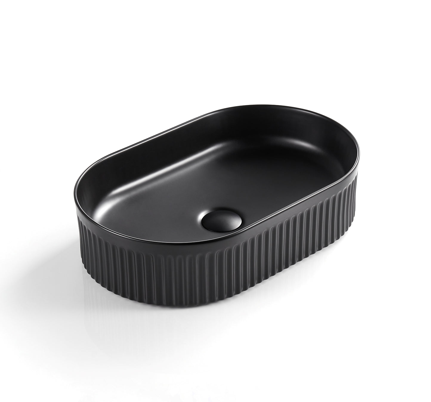 CA5836-MB Cascade Matte Black Oval Above Counter Basin