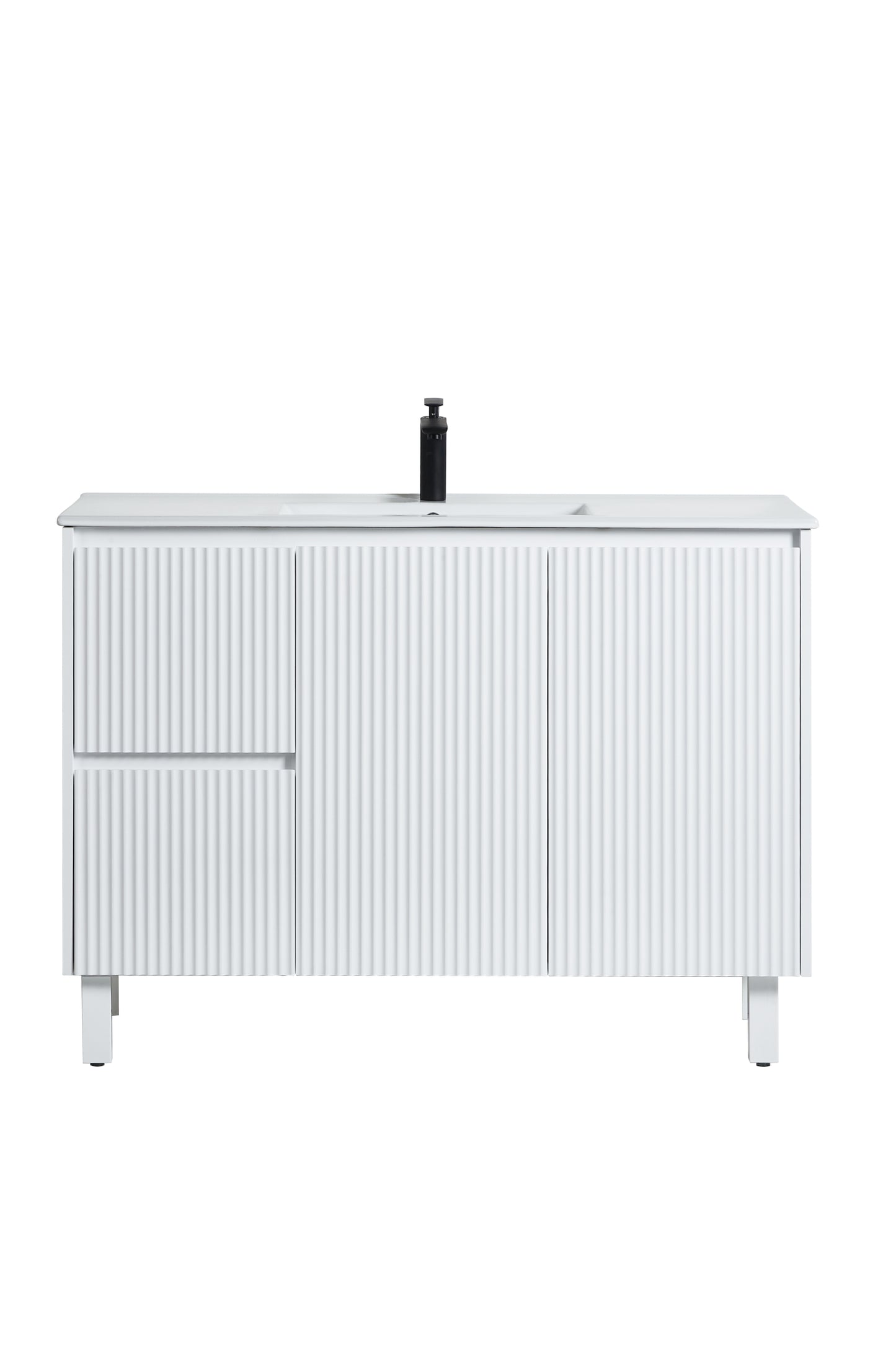 CB124LL-MW Brighton Matte White Rectangular Free Standing Vanity