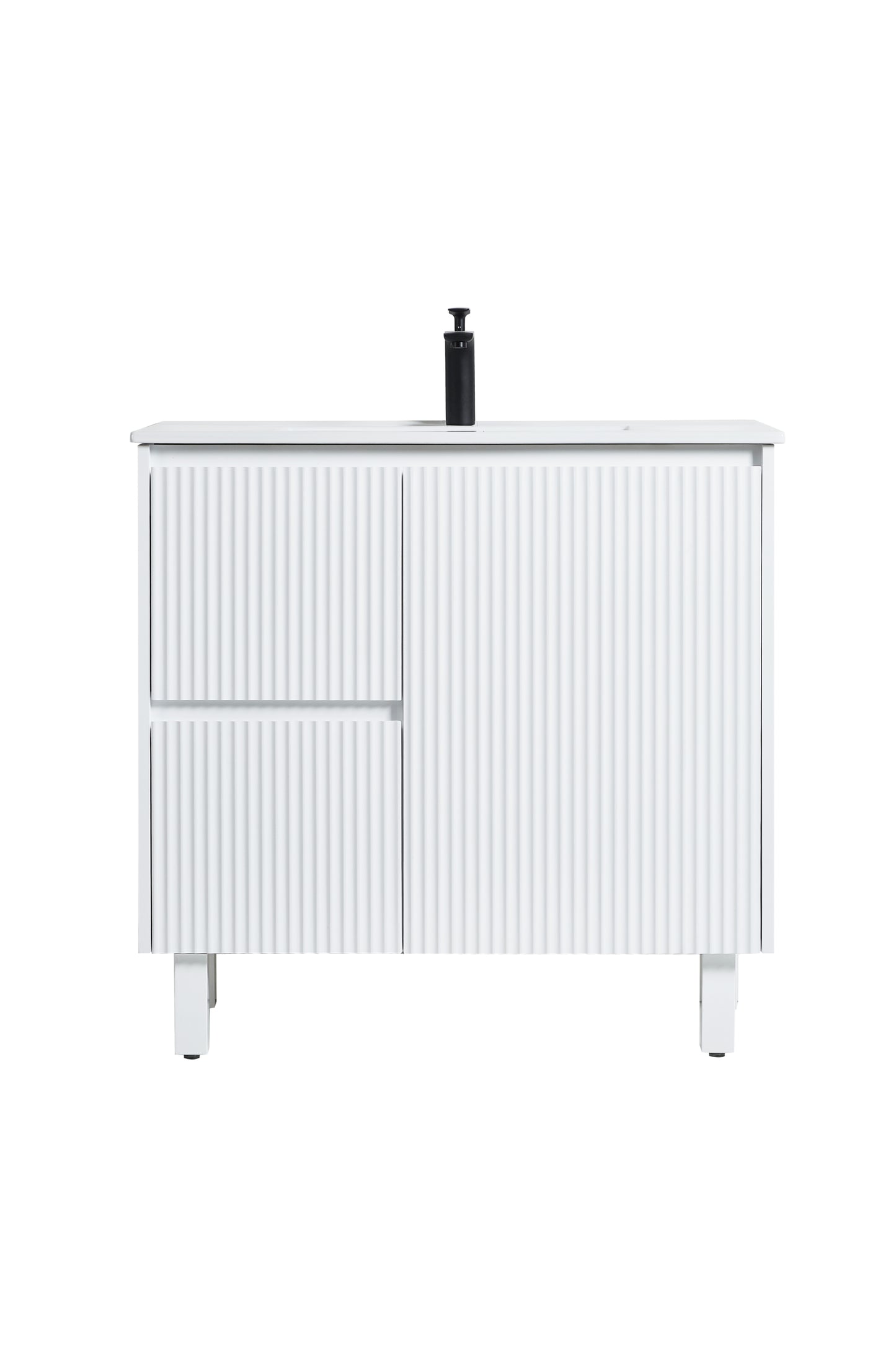 CB94LL-MW Brighton Matte White Rectangular Free Standing Vanity