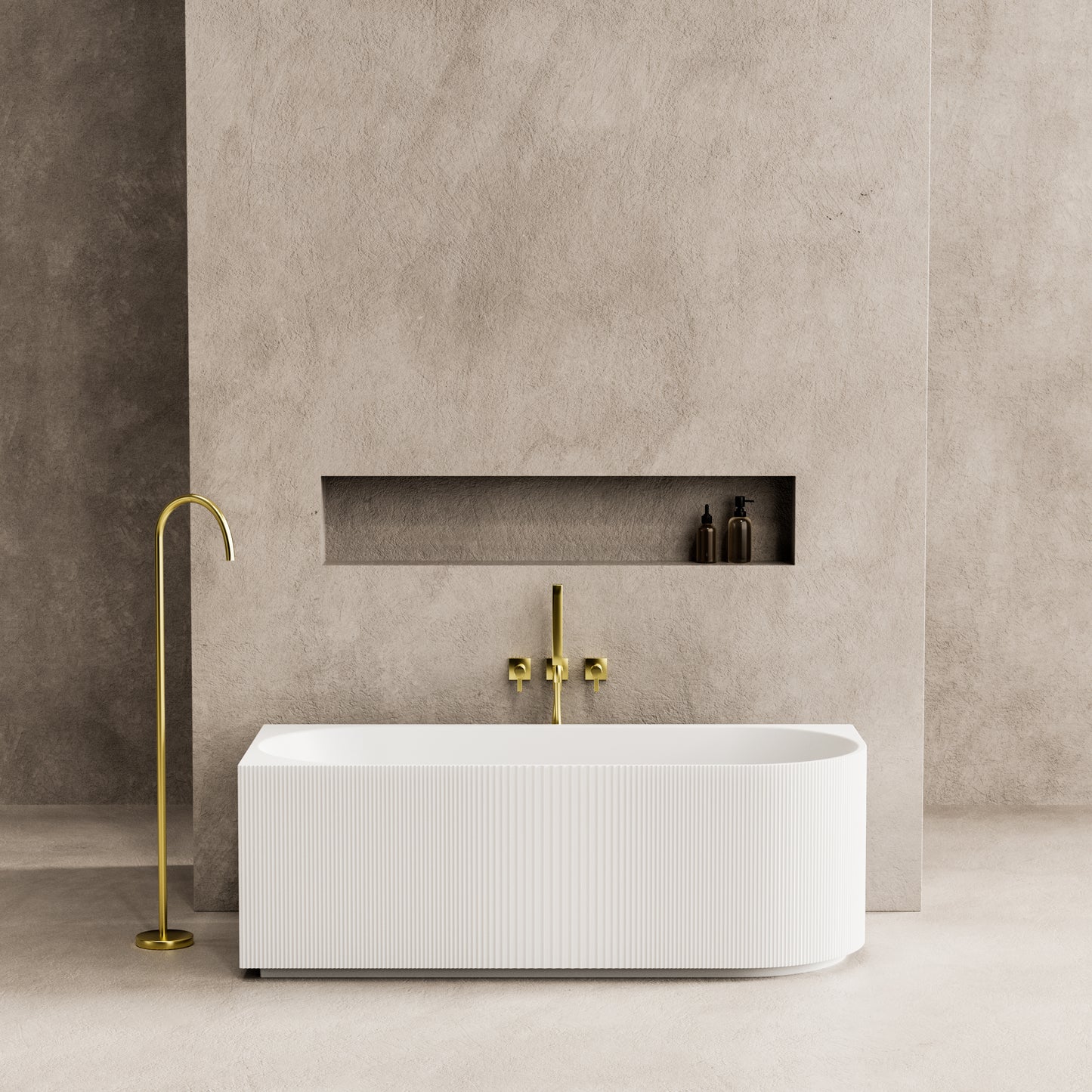 CGV1700L-MW Capri Matte White Oval Free Standing, Left Corner Bathtub