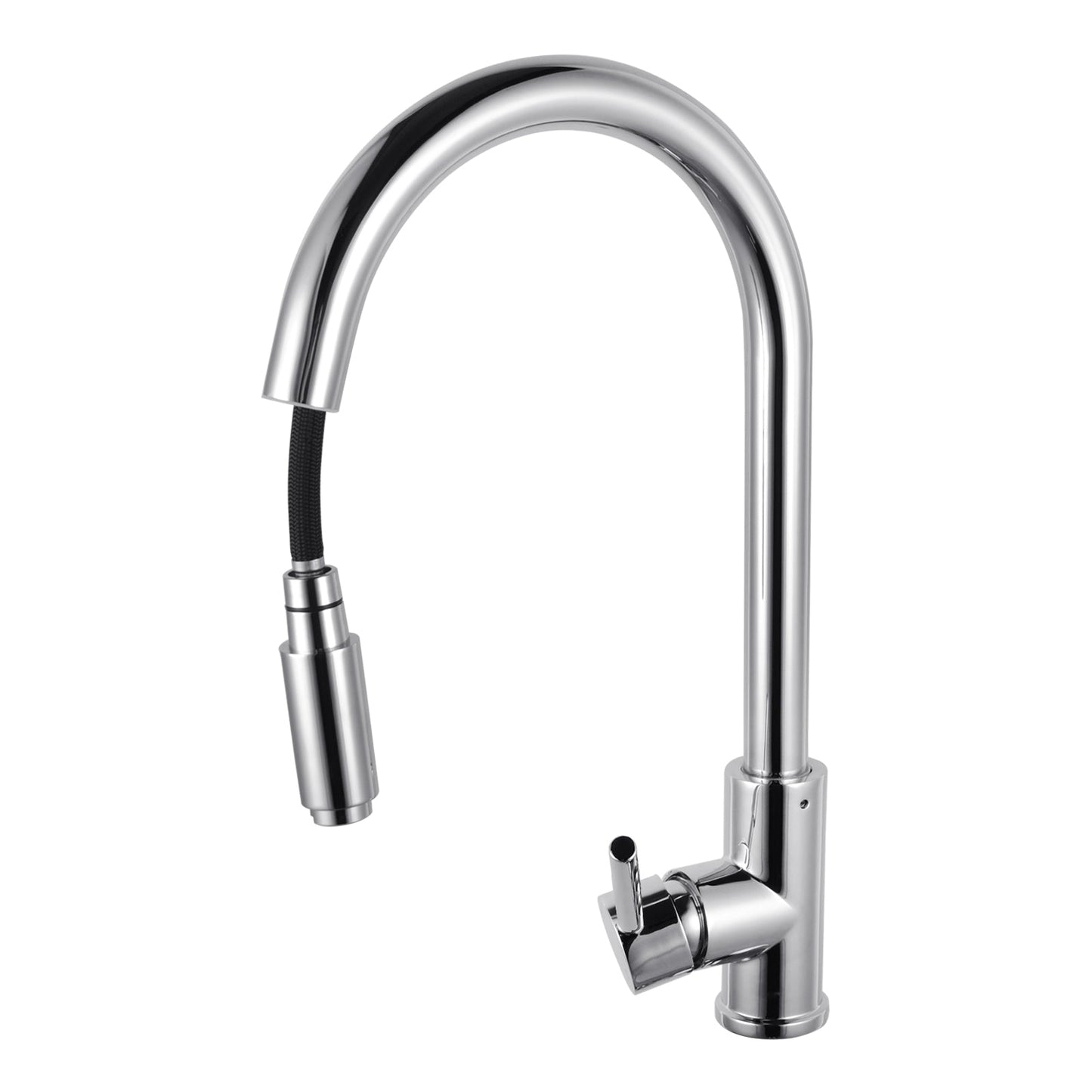 CH1016.KM Chrome, Polished Chrome Round Above Counter Kitchen Mixer