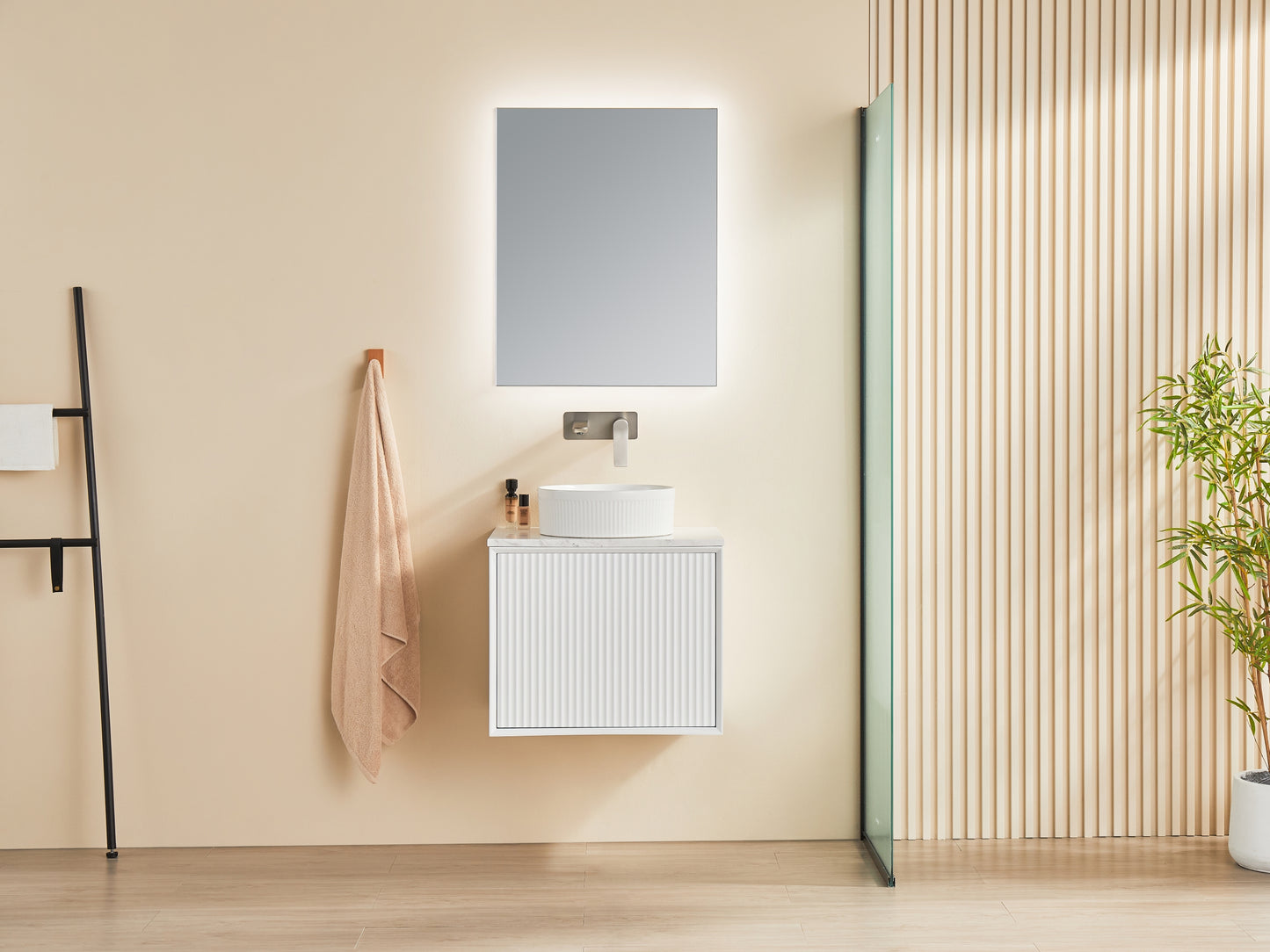 CK600W-MW Kirribilli Matte White Rectangular Wall hung Vanity