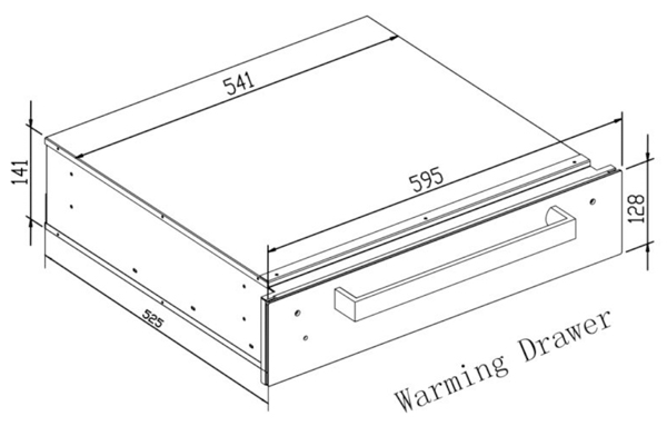 CY-BW-14 Matte Black Built In Warming Drawer