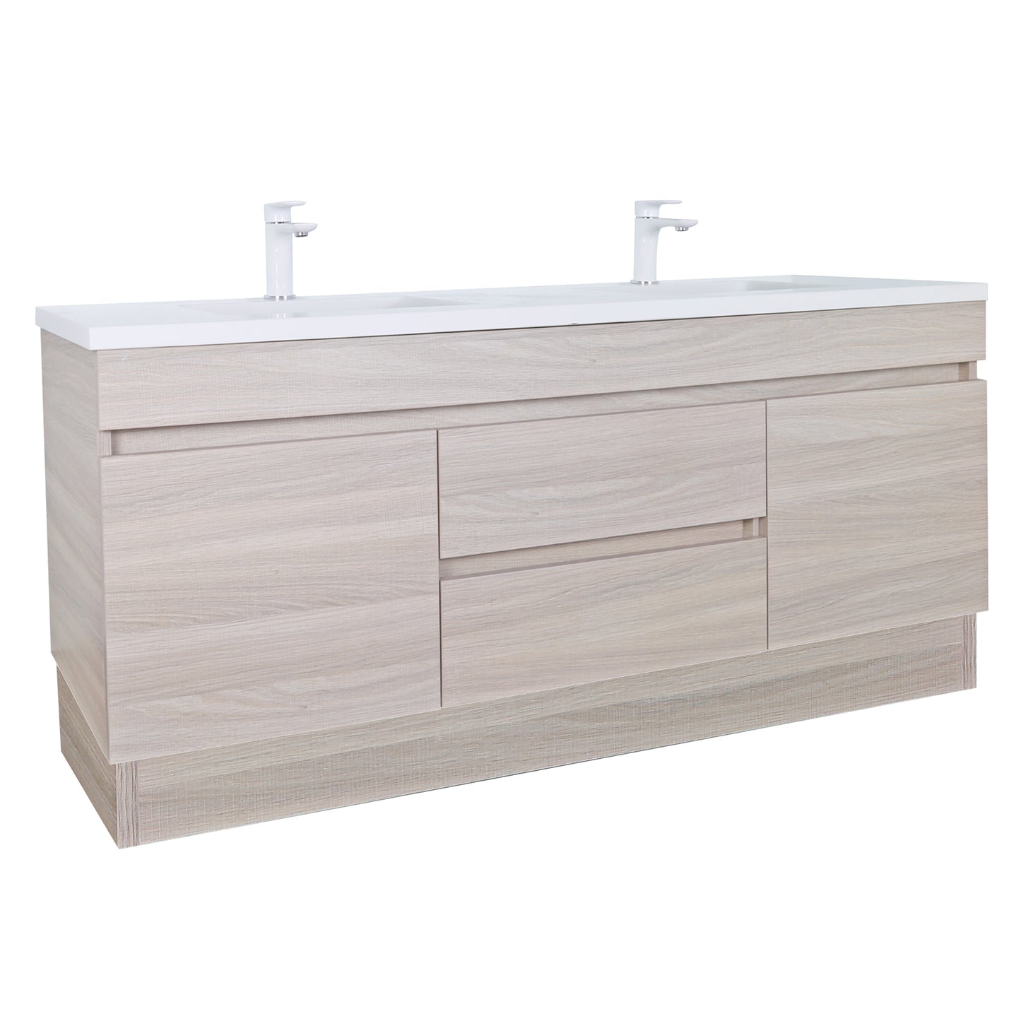 EV124DL-OAK Evie Wood Grain Oak Free Standing Vanity