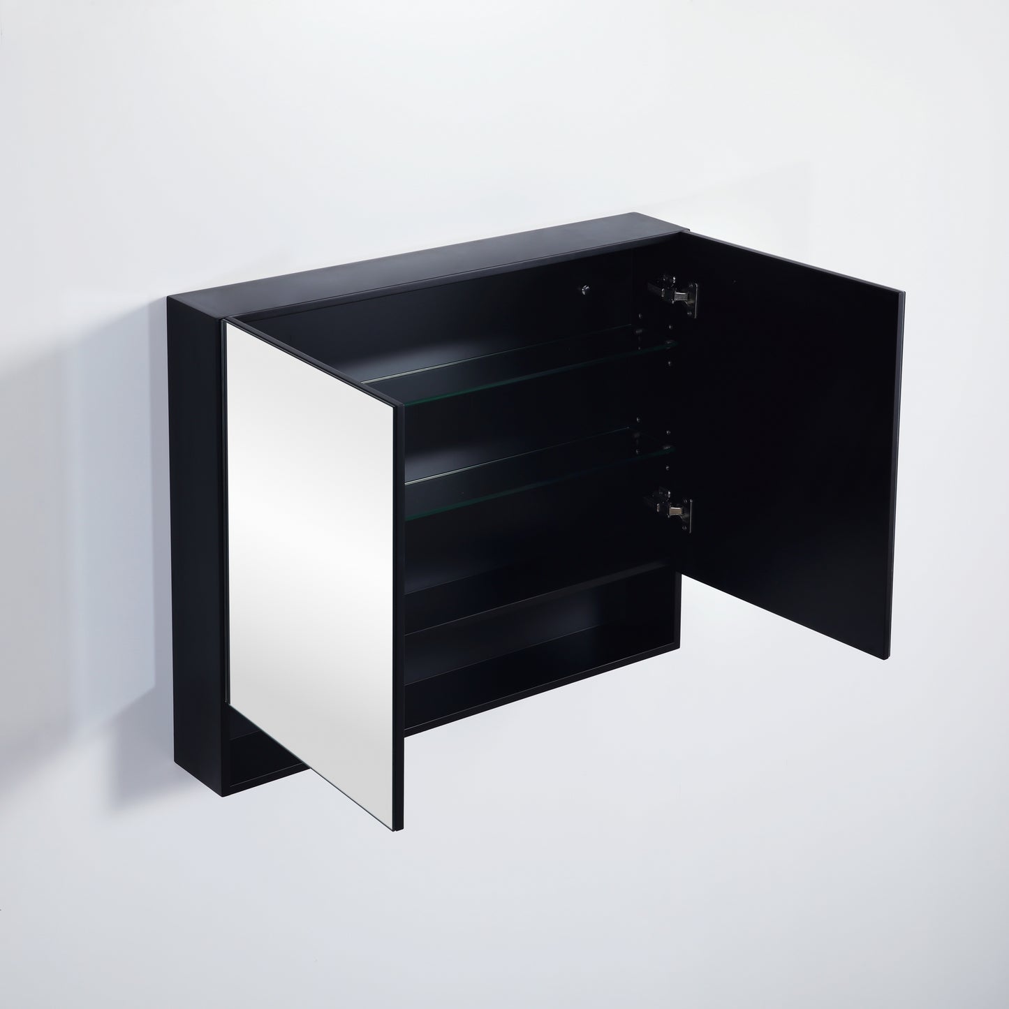 FMBSV900 Fremantle Matte Black Rectangular Wall Mounted Shaving Cabinet
