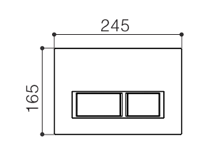 G3004112 Chrome Square Wall Mounted Push Button