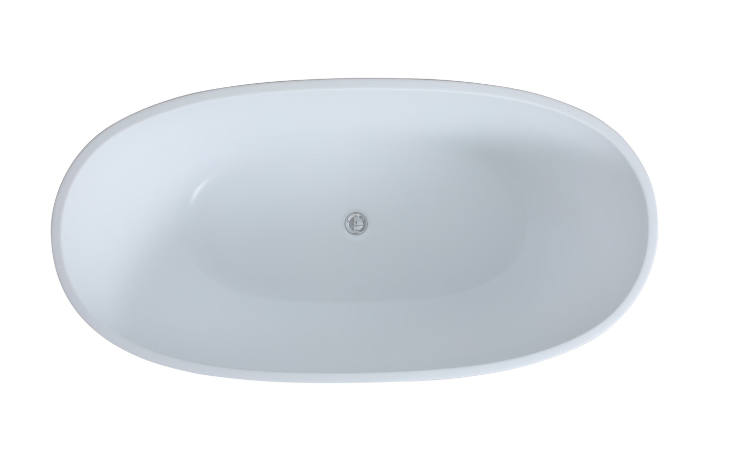 KBT-5-1500 Stella Gloss White Oval Free Standing Bathtub