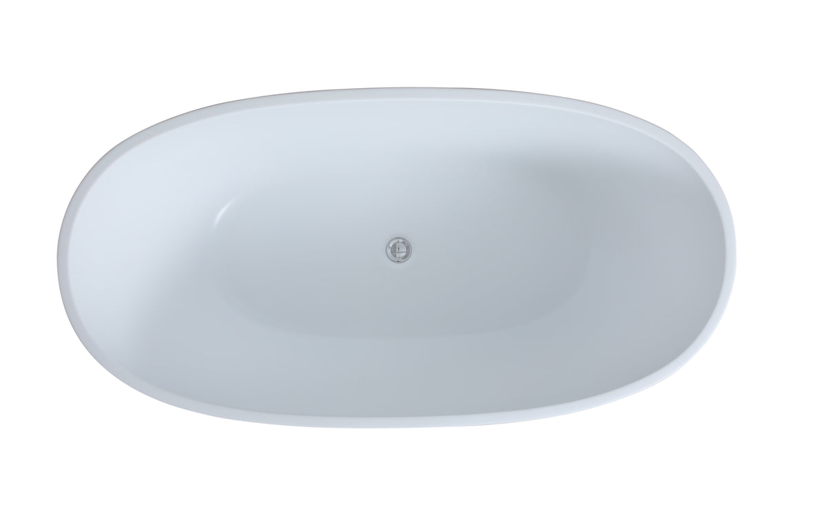 FSBT / KBT-5-1500 Gloss White Oval Free Standing Bathtub