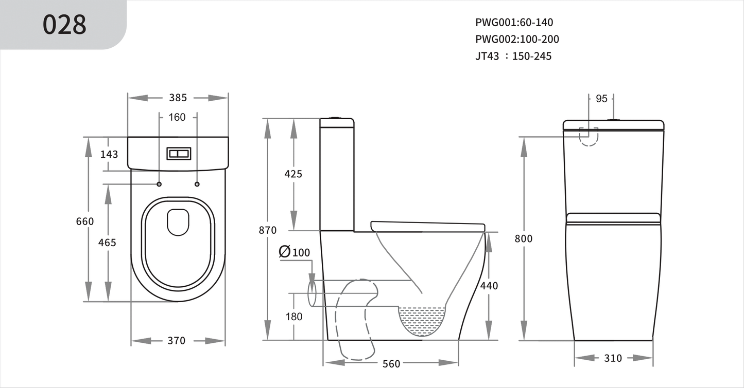 KDK028 + SMBD01 Smart Zeus Rimless Tornado back to wall Toilet Suite