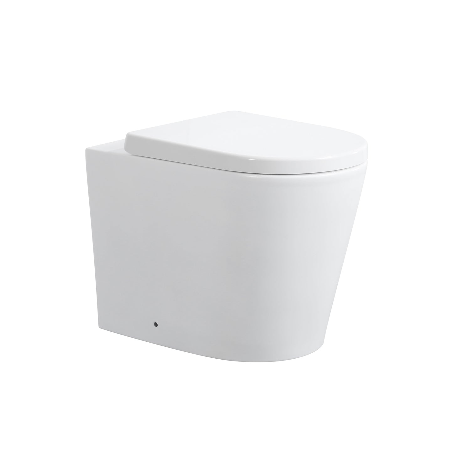 KDK102R-MW Avis Matte White D-Shape Floor-mounted, Wall-faced Toilet