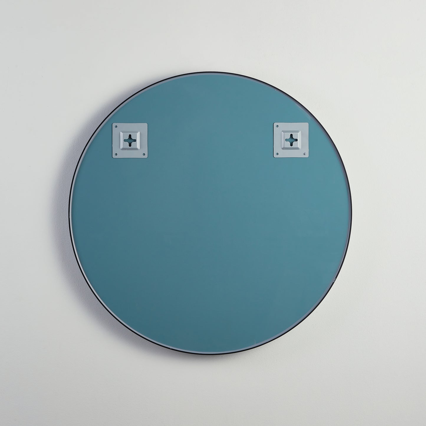 KR700F-MB Olivia Matte Black Round Wall Mounted Mirror