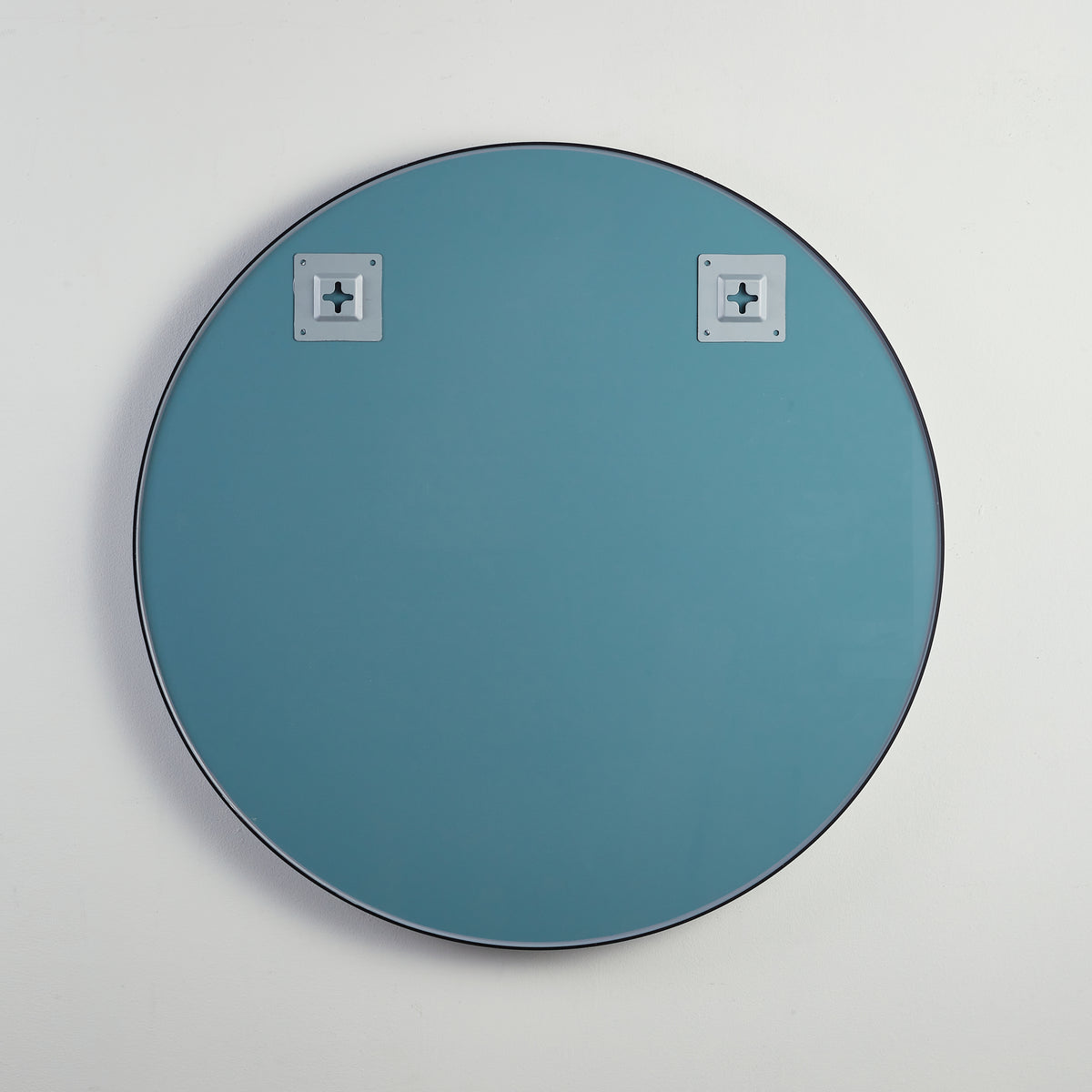 KR800F-MB Olivia Matte Black Round Wall Mounted Mirror