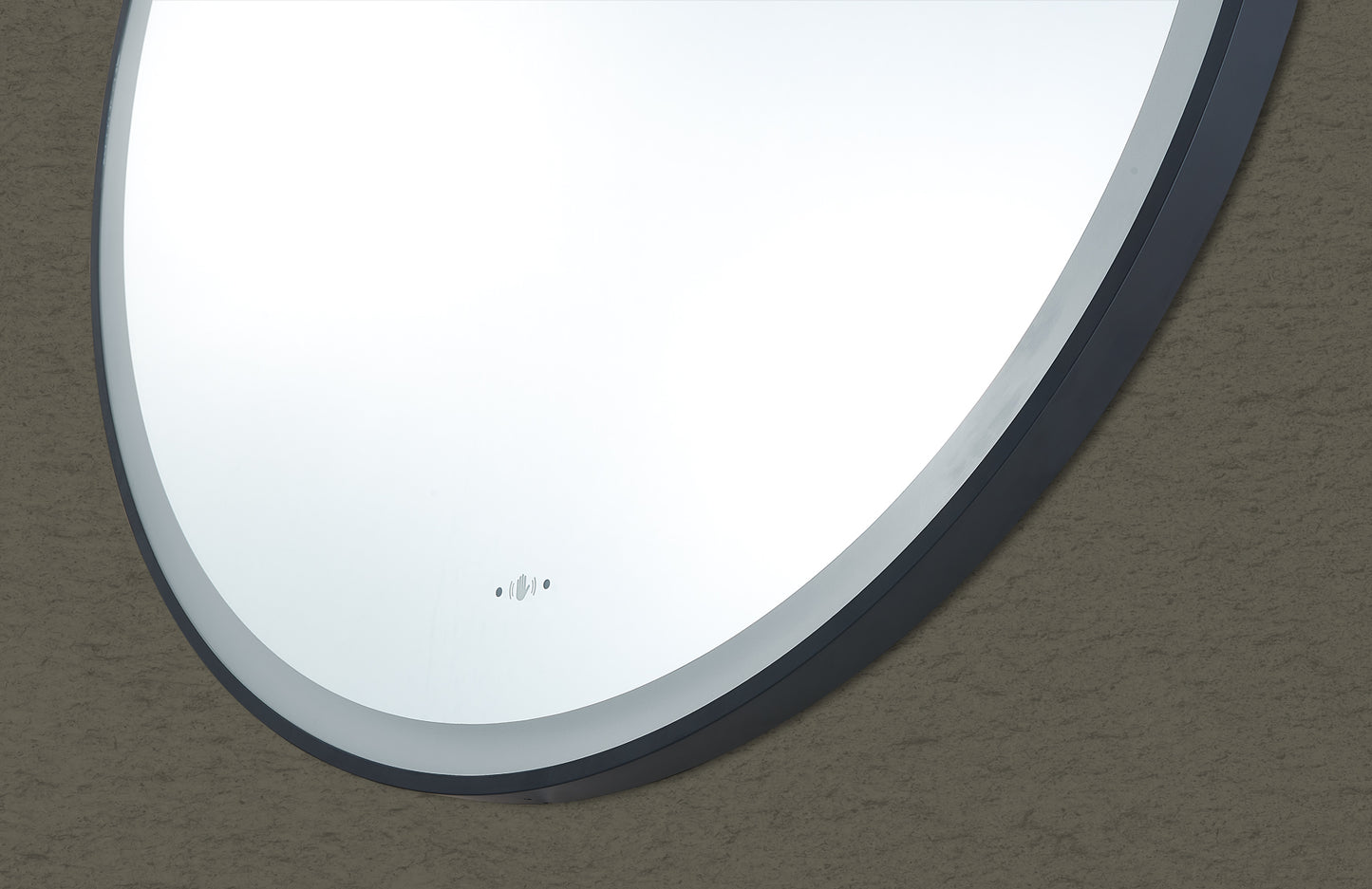 LFM800R-MB Luna Matte, Electroplated Black Round Wall Mounted Mirror