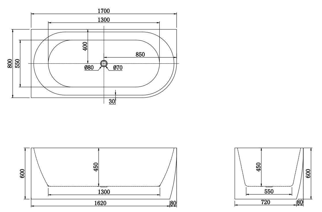 NAV-LCB1700MW Gina Matte White Corner Bathtub