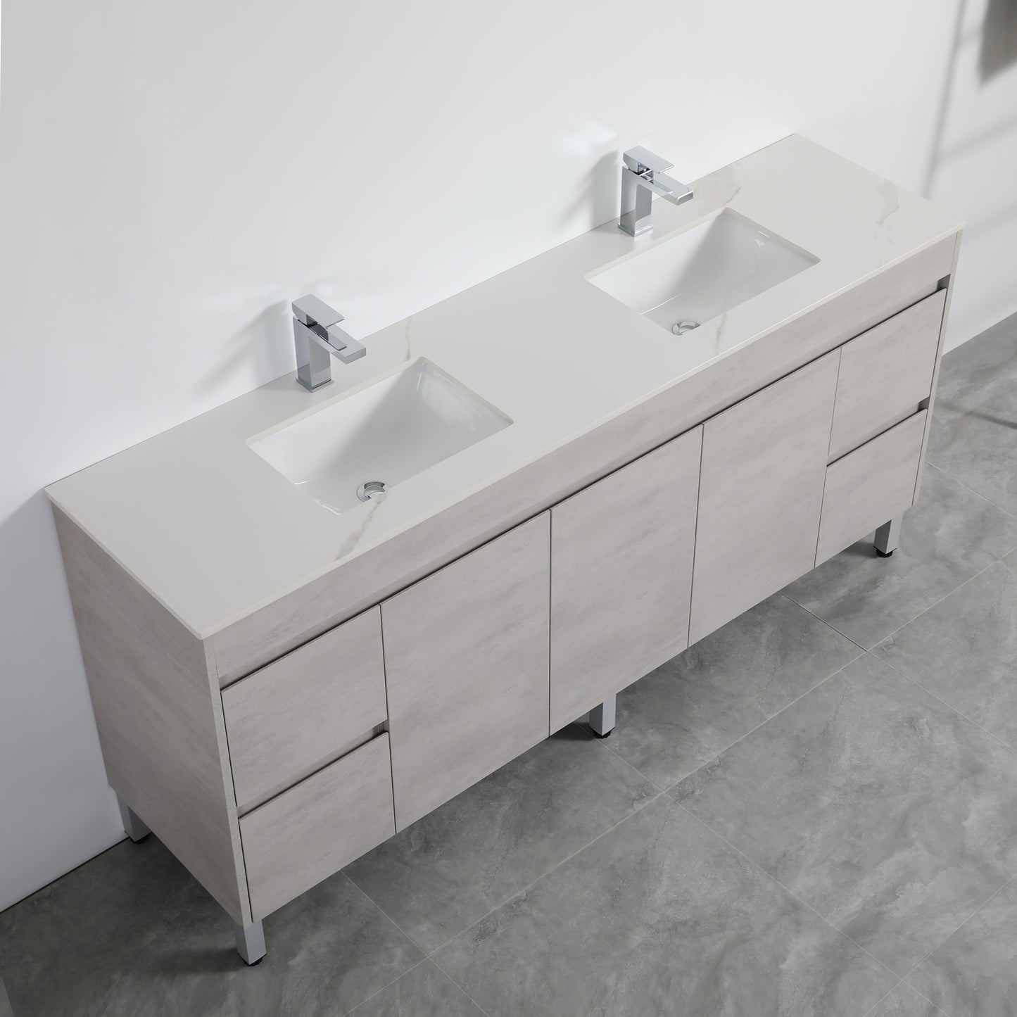 NC184LG Nova Plywood Vanities Concrete Grey Free Standing Vanity
