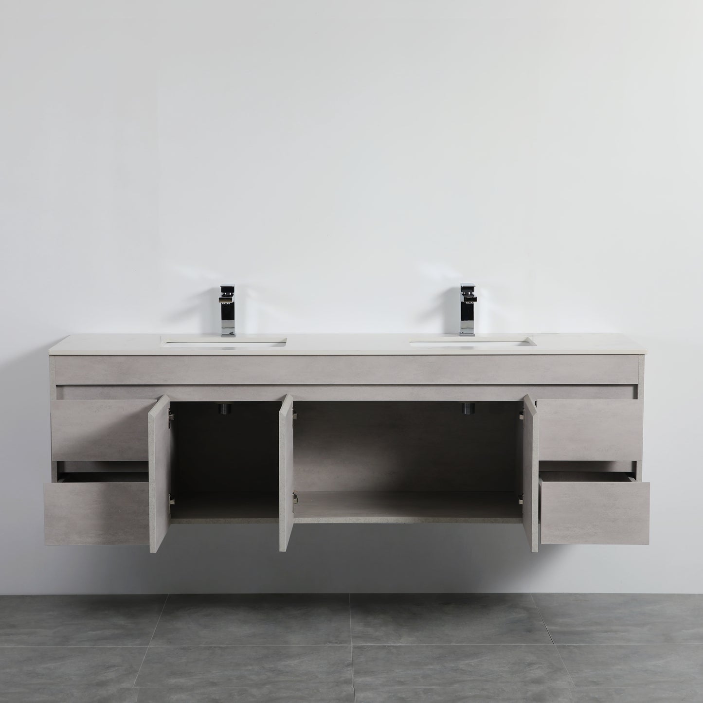 NC184WH Nova Concrete Grey Wall hung Vanity