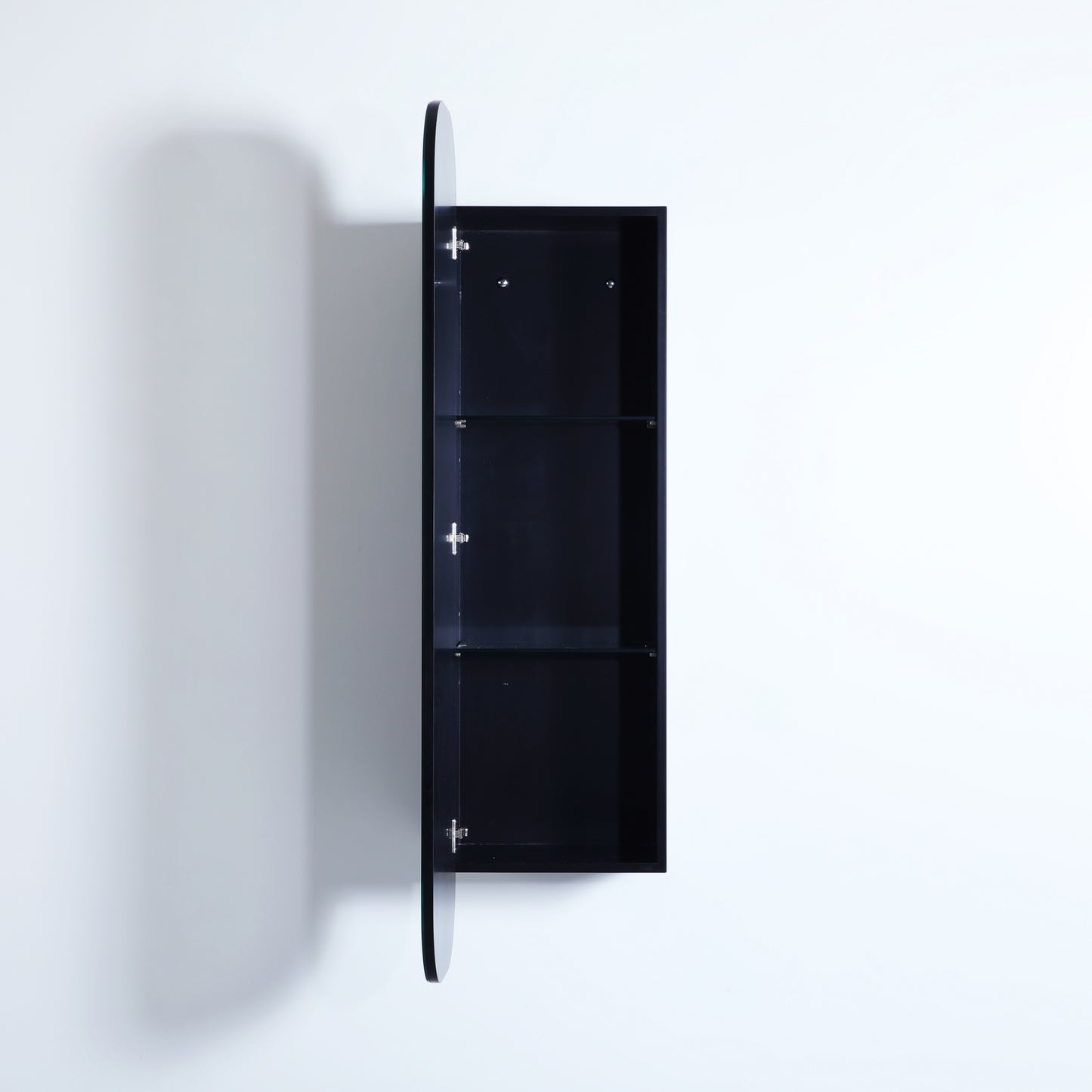 OSTB1500-MB Olivia Matte Black Rectangular Wall Mounted Tallboy