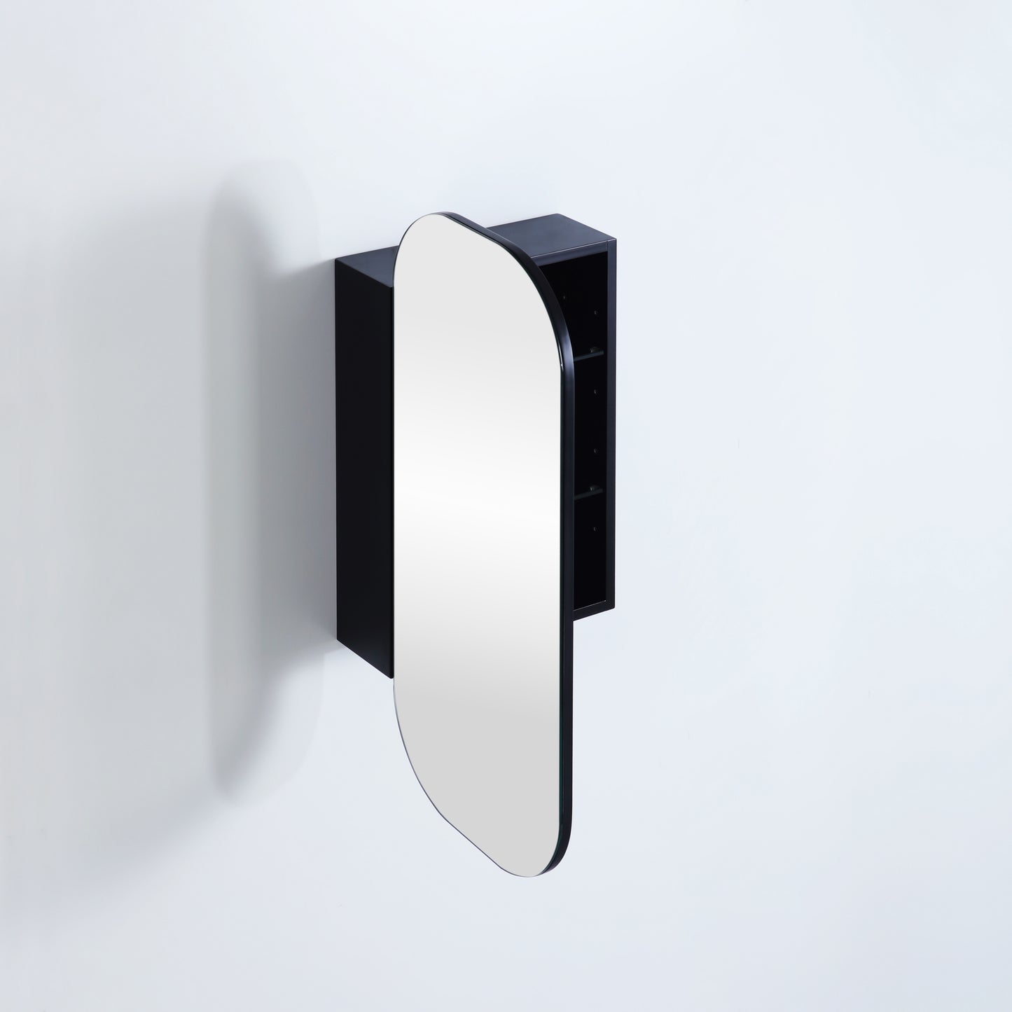 OSV4090MB Olivia Matte Black Rectangular Wall Mounted Shaving Cabinet