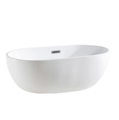 OVBT1400-OF Gloss White Oval Free Standing Bathtub