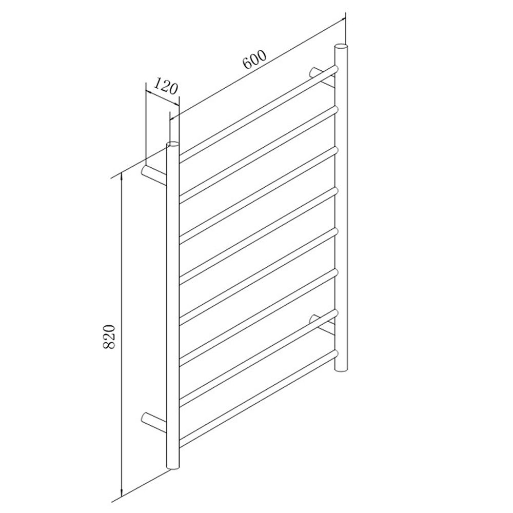 OX08.R.HTR Matte Black Round Wall Mounted Towel Warmer
