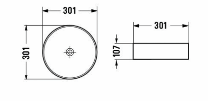 PA3011 Luna Gloss White Round Above Counter Basin