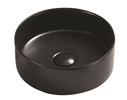 PA3011MB Luna Matte Black Round Above Counter Basin