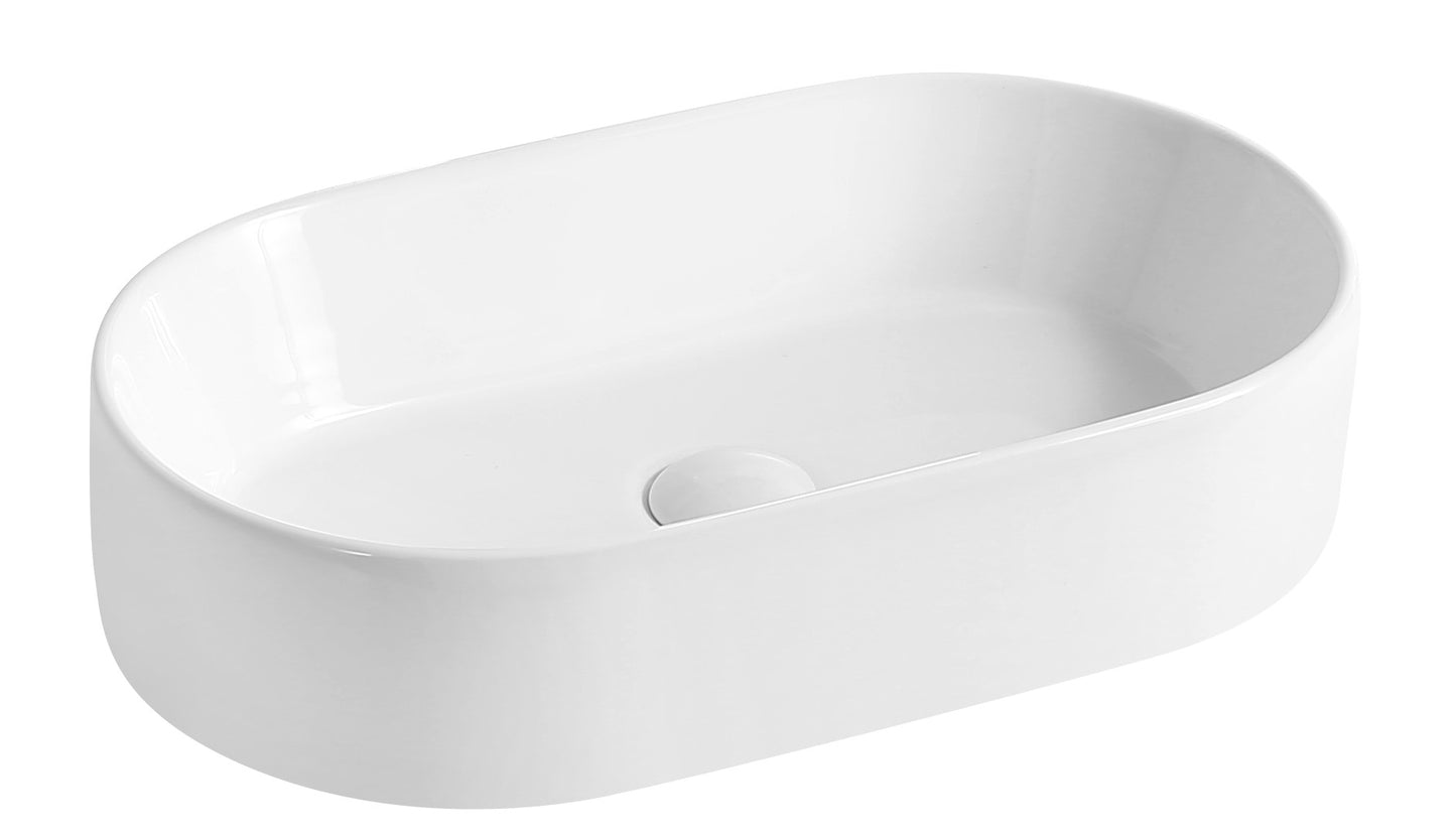 PA5230MW Olivia Matte White Oval Above Counter Basin
