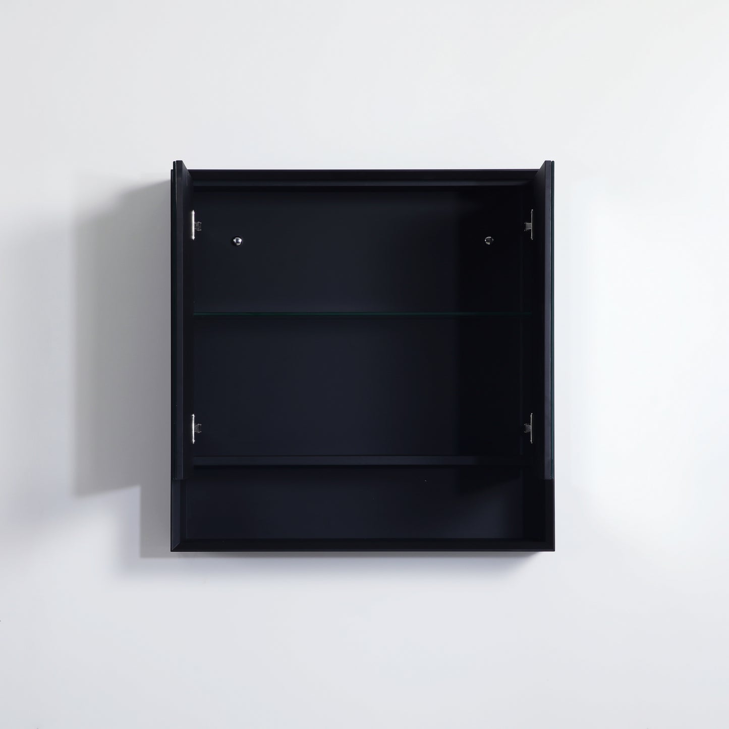PESV750 Petra Matte Black Rectangular Wall Mounted Shaving Cabinet