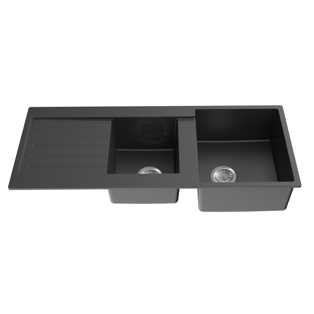 QKS11650DD-MB Matte Black Rectangular Top/Undermount Sink