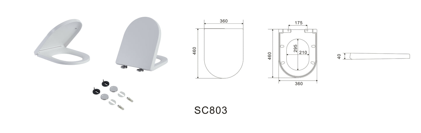 SC803-MW U-line Matte White Toilet Seat