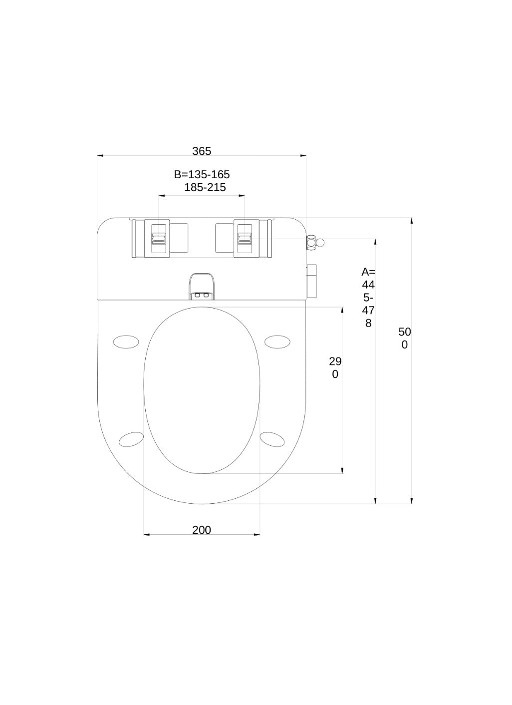 SCBD White Oval Bidet Seat
